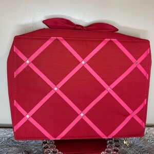 Estee Lauder Red Pink Large Makeup Travel Bag 2021 Holiday Collection